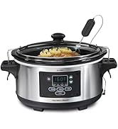 Hamilton Beach Portable 6 Quart Set & Forget Digital Programmable Slow Cooker Lock, Dishwasher Sa...