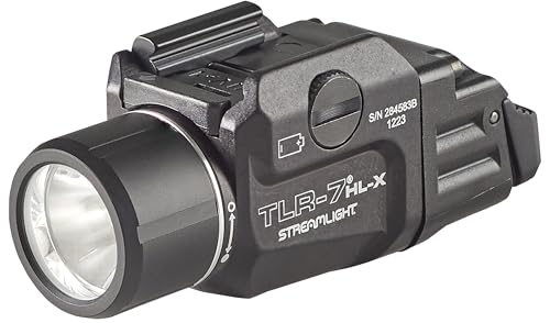 Streamlight 69458 TLR-7 HL-X USB 1000-Lumen Rechargeable Rail Mounted Weapon Light, includes Interchangeable High and Low Swi