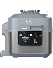 Ninja Speedi 10in1 Rapid Cooker, Air Fryer and Multi 5.7L, Meals for 4 in 15 Minutes, Fry, Steam, Grill, Bake, Roast, Sear, Slow Cook &amp; More, Cooks Portions, Sea Salt Grey, Ninja ON401