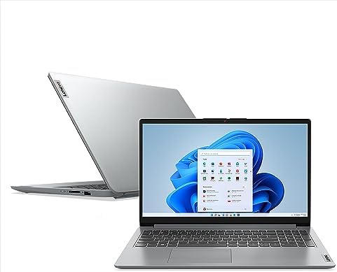 Notebook Lenovo Ultrafino IdeaPad 1 i3-1215U 8GB 256GB SSD Windows Home 15.6" 82VY000SBR Cloud Grey