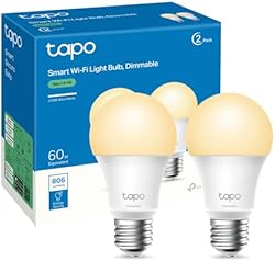 TP-Link Smart Wi-Fi Light Bulb, Dimmable, Schedule, Voice & Remote Control, Away Mode (Tapo L510E(2-pack))