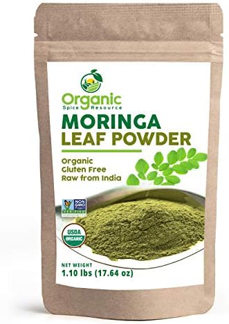 Organic Moringa Powder - 1.10 lbs (17.64 oz) | USDA Organics, Non-GMO, Kosher, Halal, Moringa Olifera Powder - 100% Raw and Natural, by SHOPOSR