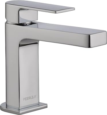 Peerless Xander Single Hole Bathroom Faucet, Single Handle Bathroom Faucet Chrome, Bathroom Sink Faucet, Drain Assembly, Chrome P1519LF