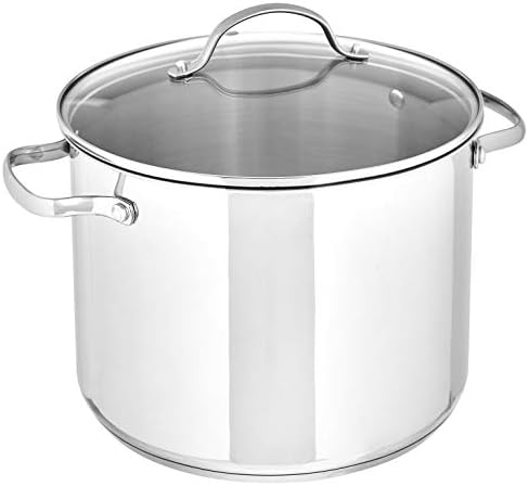 Amazon Basics Stainless Steel Stock Pot with Lid, 8-Quart, Silver