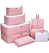 6 set/9 set Packing Cubes -G4Free Mesh Travel Luggage Bag Set Packing Organizer