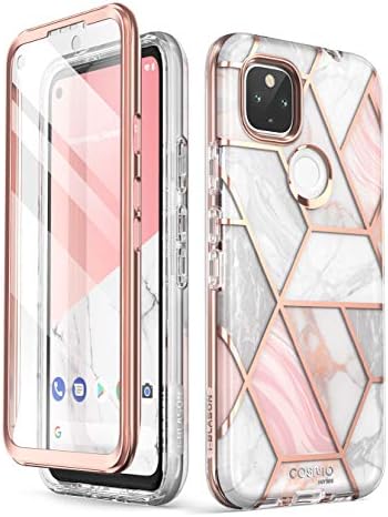 i-Blason Cosmo Series Case for Google Pixel 5a 5G Case 6.34 inch (2021), Slim Full-Body Stylish Protective Case with Built-in Screen Protector (Marble)