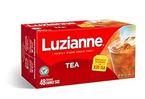 Luzianne Unsweetened Iced Tea Bags, Family Size, 48ct Box (Pack of 6)