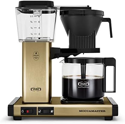 Technivorm Moccamaster 53936 KBGV 10-Cup Coffee Maker Brushed Brass, 40 Ounce, 1.25l