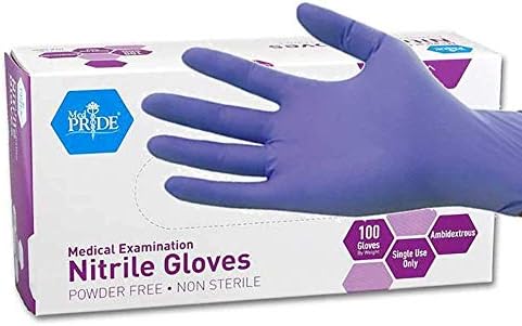 MedPride Powder-Free Nitrile Exam Gloves, X-Large (Pack of 100)