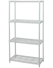 Iris Ohyama CMM-75124 Color Rack, Metal Rack, 4 Tiers, White, Rust Proof, Width 29.5 x Depth 13.8 x Height 48.4 inches (75 x 35 x 123 cm), Pole Diameter 0.7 inches (19 mm), Steel Rack, Rust Resistant,