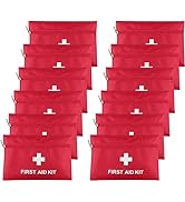 AOUTACC 12 Pack Mini First Aid Kit Empty Bag, Travel Empty First Aid Kit Pouch Bag for Emergency ...