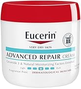 Eucerin Advanced Repair Body Cream for Very Dry Skin, Fragrance Free Daily Body Moisturizer, 16 O...