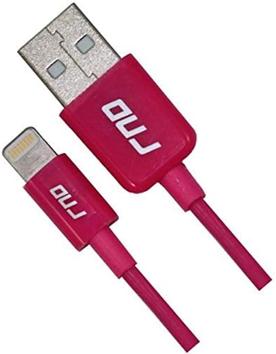 RND Apple Certified Lightning to USB 1.5FT Cable for iPhone (Xs, XS Max, XR, X, 8, 8 Plus, 7, 7 Plus, 6, 6 Plus, 6S, 6S Plus) iPad (Pro, Air, Mini) and iPod (1.5 feet/.5 Meter/Pink)