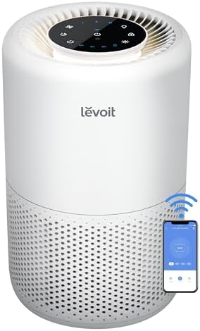 LEVOIT Air Purifier for Home Bedroom, Smart WiFi Alexa Control, Covers up to 916 Sq.Foot, 3 in 1 Filter for Allergies, Pollutants, Smoke, Dust, 24dB Quiet for Bedroom, Core 200S-P, White