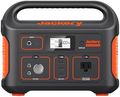 Jackery Portable Power Station Explorer 500, 518Wh Outdoor Solar Generator Mobile Lithium Battery Pack with 110V/500W AC Outlet for Home Use, Emergency Backup,Road Trip Camping (Solar Panel Optional)