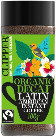 Clipper Coffee: Organic Latin American Decaf Instant Coffee – Medium Roast Coffee, Freeze Dried & Ethically Sourced – 100g (3.53oz)