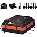 Asinking Car Roof Bag Rooftop top Cargo Carrier Bag 21 Cubic feet Waterproof for All Cars with/Without Rack, Includes Anti-Slip Mat, 10 Reinforced Straps, 6 Door Hooks, Luggage Lock