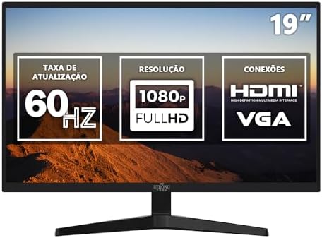 Monitor Strong Tech 19 Polegadas Led Hdmi Vga