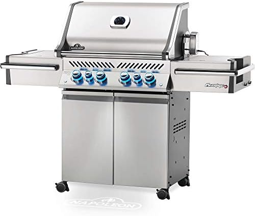 Napoleon PRO500RSIBPSS-3 Prestige PRO BBQ Propane Gas Grill, 500 sq.in. + Infrared Side and Rear Burners, Stainless Steel