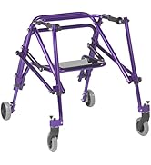 Inspired by Drive Nimbo 2G Lightweight Posterior Walker with Seat, Wizard Purple, Medium