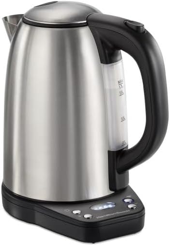 Hamilton Beach Smart Electric Tea Kettle & Water Boiler, Works with Alexa, 1.7 Liter, Fast Boiling 1500 Watts, Cordless, Keep Warm, Auto-Shutoff & Boil-Dry Protection, Stainless Steel (41036)