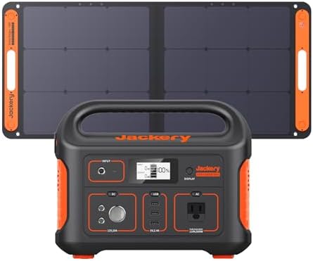 Jackery Solar Generator Explorer 500, 518Wh Portable Power Station Mobile Lithium Battery Pack with 1xSolarSaga 100 for RV Road Trip Camping, Outdoor Adventure