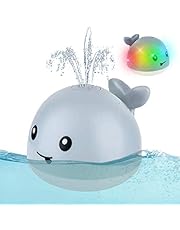 Baby Bath Toys, Whale Automatic Water Spray Bath Toys (with LED Lights), Induction Sprinkler Bathtub Baby Bath Toys (Boys, Girls), Baby Swimming Pool Bathroom Toys