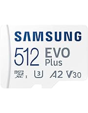 SAMSUNG EVO Plus 512GB w/SD Adaptor Micro SDXC, Up-to 130MB/s, Expanded Storage for Gaming Devices, Android Tablets and Smart Phones, Memory Card