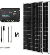 Renogy 200 Watt 12 Volt Monocrystalline Solar Panel Starter Kit with 2 Pcs 100W Solar Panel and 3...