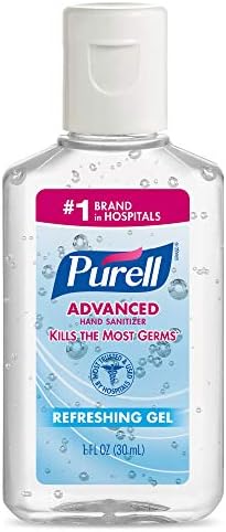 PURELL Advanced Hand Sanitizer Refreshing Gel, Clean Scent, 1 fl oz Travel Size Flip-Cap Bottle (Pack of 250) – 3901-2C-250