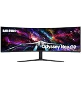 SAMSUNG 57" Odyssey Neo G9 Series Dual 4K UHD 1000R Curved Gaming Monitor, 240Hz, 1ms with Displa...