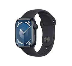 Apple Watch Series 9 [GPS 41-mm] Smartwatch with Aluminum Case with Midnight Sport Band M/L