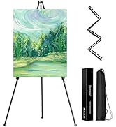 Easel Stand for Display, 65” Folding Display Easel with Portable Bags Collapsable Portable Poster...