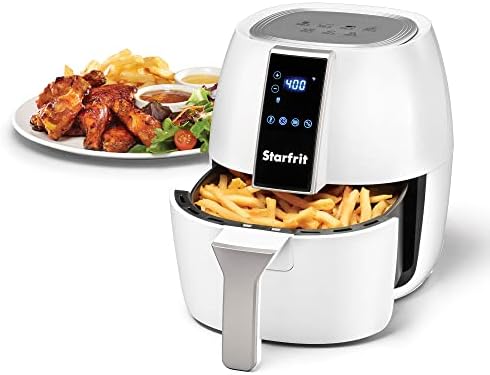 Starfrit Electric Digital Air Fryer - 3.5L Capacity - LED Touch Screen - 7 Preset Functions - 1400W