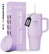 IRON °FLASK Co-Pilot Insulated Mug w/Straw & Flip Cap Lids - Cup Holder Bottle for Hot, Cold Drin...