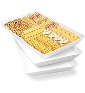 WOWBOX Serving Tray for Entertaining, 3-Pack Serving Platters for Fruit, Cookies, Dessert, Snacks...