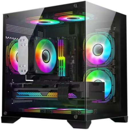 Gabinete Gamer Gb1790 Hayom 4 Fans Rgb Micro-atx Vidro Temp