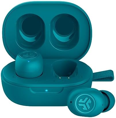 JLab JBuds Mini True Wireless Bluetooth Earbuds + Charging Case, Aqua Teal, IP55 Sweat and Dust Proof, Bluetooth Multipoint, Be Aware Audio, 3 EQ Sound Settings, Crystal Clear Calls