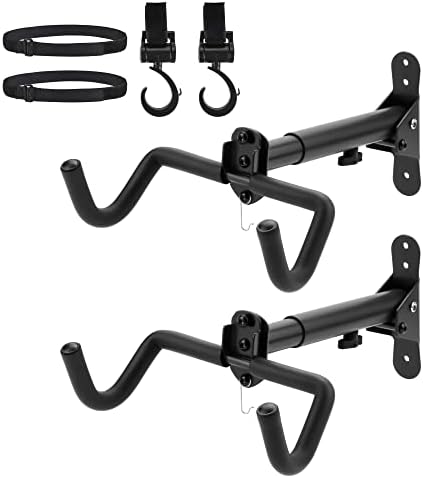 Auwey 2PACK Bike Rack Garage Bike Wall Mount Bike Wall Hanger Bike Wall Hook Bike Storage Rack for Indoor Storage Bike Horizontal Rack Bicycle Wall Mount Bicycle Wall Rack