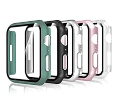 Bigqin (5 Pack) Tempered Glass Screen Protector Case Compatible with Apple Watch Series 9/8/7 41mm Full Protection HD Hard …