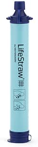 LifeStraw Personal Water Filter for Hiking, Camping, Travel, and Emergency Preparedness, Blue, Stocking Stuffers, for Men and Women