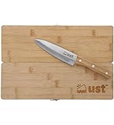 ust Pack Along Cutting Board with Knife Made of Bamboo for Portable Food Preparation with Moistur...