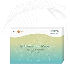 HTVRONT Sublimation Paper 13x19 inches - 150 Sheets Sublimation Paper Compatible with Inkjet Printer 120g…