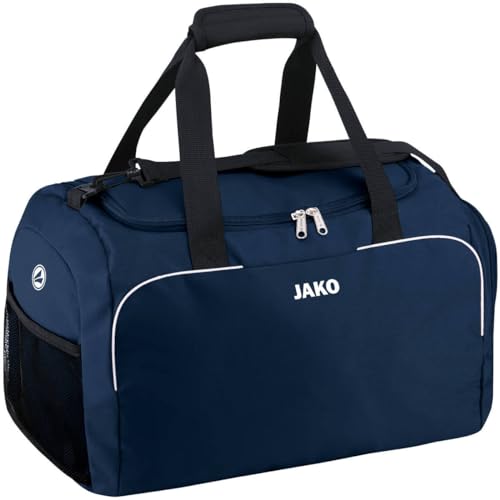 JAKO Sporttasche Herren Classico Bambini Marine 38 x 21 x 28 cm I Kleine Sporttasche mit Innentasche, geräumigem Hauptfach mi