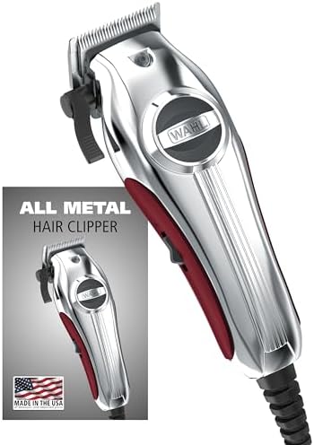 Wahl USA Pro Ultra Quiet High Torque Corded Hair Clipper for Ultra Quiet Operation and Cooler Operating Temperatures, Metal Housing with Bonus Hair Clipping Guard Caddy - Model 3000097