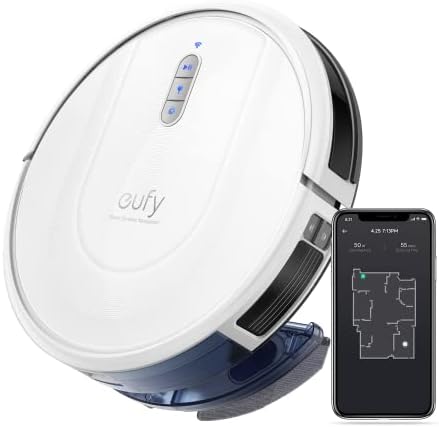 Anker Eufy (ユーフィ) RoboVac G30 Hybrid（ロボット掃除機）予約タイマー カーペット向け　【スマート・ダイナミック・ナビゲーション 2.0 / 2-in-1 吸引・水拭き両用/Wi-Fi対応/強力吸引/自動充電/BoostIQ搭載/境界線テープ対応】 ホワイト