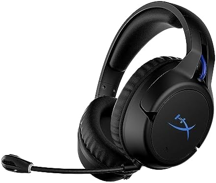 HyperX Cloud Flight – Wireless Gaming Headset for PS5 and PS4, Up to 30-Hour Battery, Memory Foam Ear Cushions and Premium Leatherette, Noise-Cancelling Microphone with LED Mic Mute (Renewed)