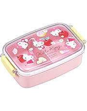 OSK PL-1R Hello Kitty Lunch Box with Dividers, 16.9 fl oz (500 ml), Made in Japan, Dishwasher, Microwave Safe, Antibacterial, Lock, Seal, Stylish, Cute, For Girls, Kids, Students, Adults