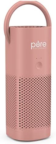 Pure Enrichment PureZone Mini Portable Air Purifier - Cordless True HEPA Filter Cleans Air & Eliminates 99.97% of Dust, Odors, & Allergens Close to You - Cars, School, & Office (Blush)