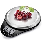 NUTRI FIT Digital Kitchen Scale with Wide Stainless Steel Platefrom High Accuracy Multifunction F...